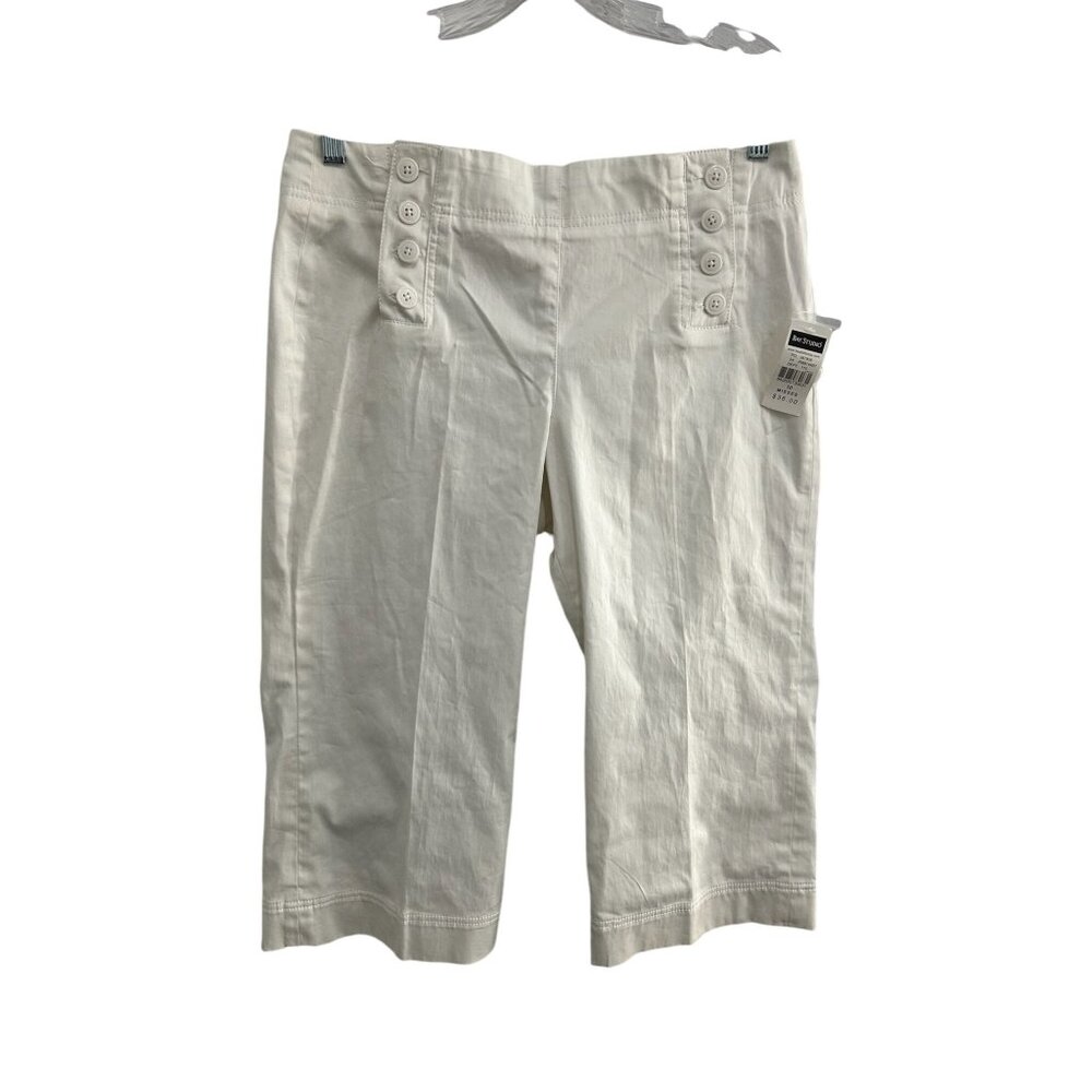 Bay Studio NWT Womens Casual White Capri Pants Size 10 Cotton Blend